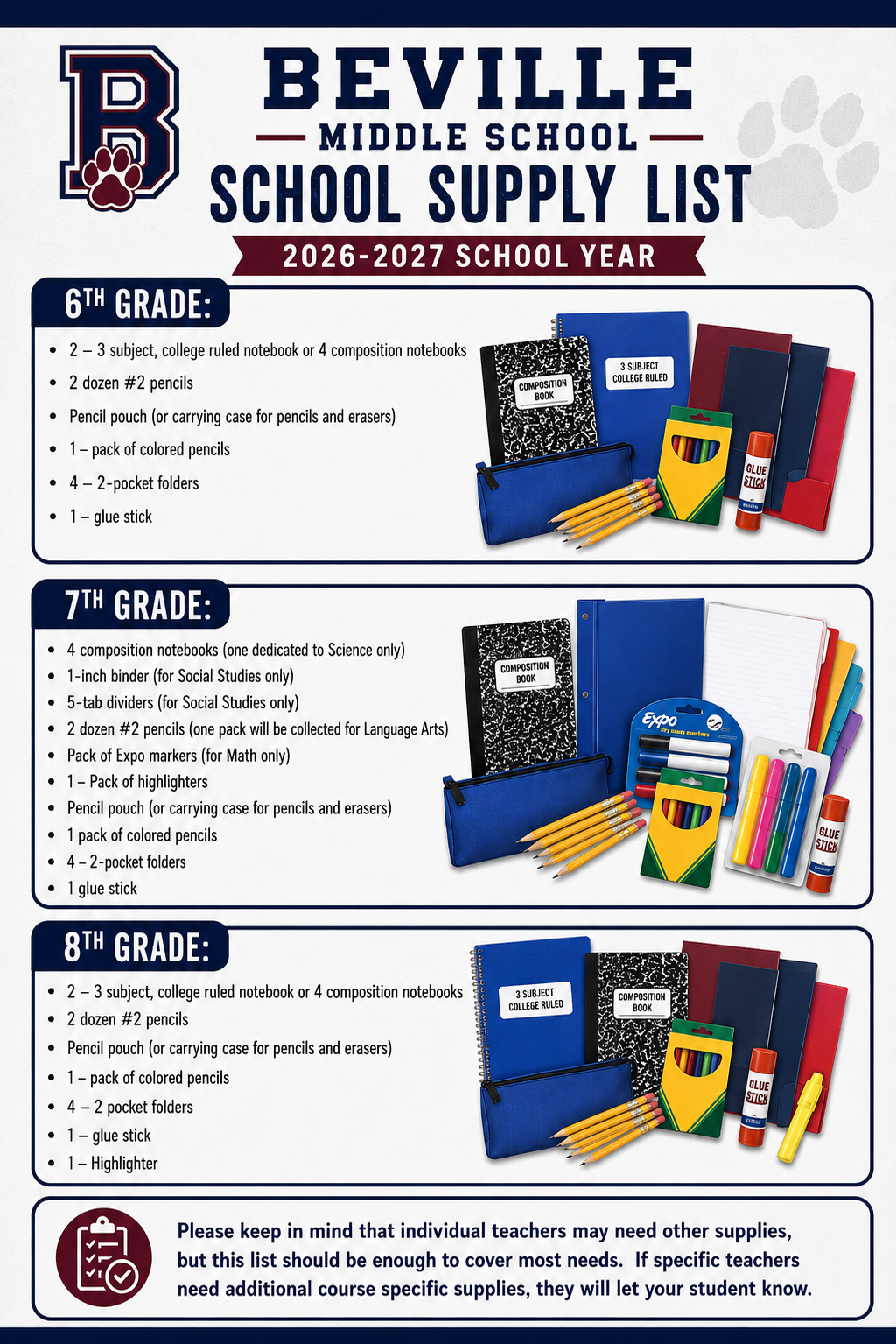 School Supply List