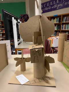 Cardboard Structure Made in Maker Space